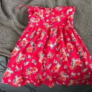 Strapless floral sundress
